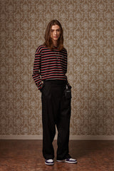 Multi stripe long sleeve T - Red/black/white (4622115078262)