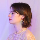 gold lozenge garland earrings (6565966119030)