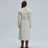 Big collar handmade coat - Light melange (6674906218614)