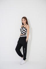 チェッカークロップトップ/TOP(9228) Checker Crop Top (with Cap)