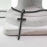 クラシック チェーン クロス ネックレス / [BLESSEDBULLET]classic chain cross necklace_vintage silver