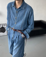 コールマンリネンツータックデニム / LE Coleman Linen Two-Tuck Denim