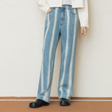 バーティカルウォッシュドデニムパンツ/VERTICAL WASHED DENIM_BLUE