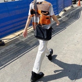 レザークロスミニマルサコッシュバッグ