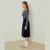 アンバーストライプTシャツ / Amber stripes T-shirts (navy)