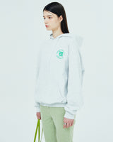 SMALL ROMAN TYPO LOGO HOODIE-WHITE MELANGE (6680880119926)