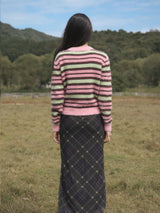 Stripe Mohiar Cardigan