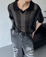 OA クロッフルカラーニットウェア / OA Croffle Collar Knitwear (4 colors)