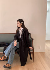 [SHOPPERMADE] ダブルウールロングコート (4color)