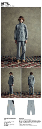 シグネイチャーロゴストリングパンツ/SIGNATURE LOGO STIRING PANTS [GRAY]