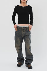 (W) Base Shirring Longsleeve (3color)