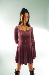 ロマンチックベルベットフレアドレス/Romantic Velvet Flare Dress (4397425623158)