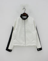 レイシングカラーマッチングレザージャケット / Racing color matching leather jacket (2color)