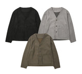 Vネックモヘアウールカーディガン/V-neck mohair wool cardigan_2color