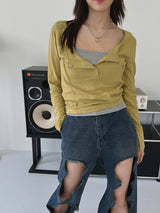 トットUネックTシャツ / Totto U Neck T-shirt (3color)