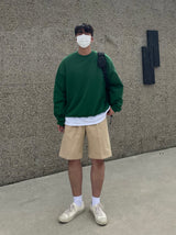 ポートコットン２タックハーフパンツ