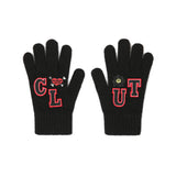 パッチウールニットグローブ/0 5 patch wool knit gloves - BLACK