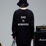 オーバーフィットレタリングロングスリーブT/OVERFIT LETTERING LONG-SLEEVED T-BLACK