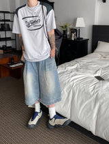 No.0272 mesh chicago coloring half T (3color)