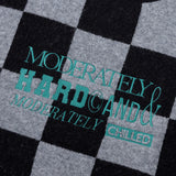 エンブロイダリーポイントチェッカーボードニット / EMBRODERY POINT CHECKERBOARD KNIT - BLACK