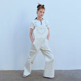  FRILL HEART OVER-ALL, FLORAL
