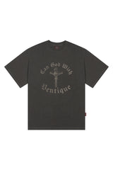 VENTIQUE Pigment Jesus Short Sleeve Tee 3color