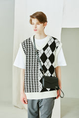 チェックニットベスト / ARGYLE & HOUND CHECK KNIT VEST