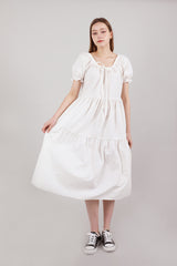 ロマンティックシャーリングロングワンピース / Romantic Shirring Long Onepiece Ivory