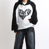 シェープレタリングラグランフーディー/Shape Lettering Raglan Hoodie_3color