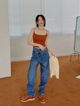 アンバランスラップデニムパンツ / Unbalance Wrap Denim Pants (3color)