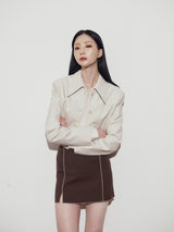 CROP LEATHER JACKET - CREAM (6636243222646)