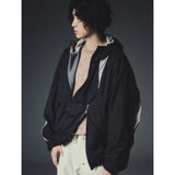 モンティアックカラーレーションプルオーバーウィンドブレーカー / MONTIAC COLORATION PULLOVER WIND BREAKER_BK