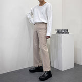 レッグ アップ サイド スリット スラックス / UN702 Leg Up side slit slacks (2 colors)