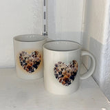 Heart puppy mug (blue&yellow)