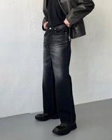 キャットブラシブラックジーンズ / TR2441 Cat brush black jeans (1 color)