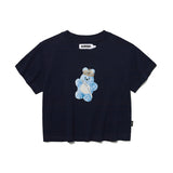 ウィッティバニートムボーイクロップTシャツ / WITTY BUNNY TOMBOY CROP T-SHIRT [NAVY]
