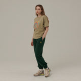 リラックスフィットピーチプリントTシャツ / RELAXED FIT PEACH PRINT T-SHIRT_OLIVE