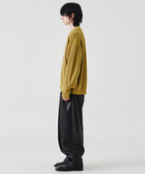 RELAXED KNIT  COLLAR CARDIGON (MUSTARD)