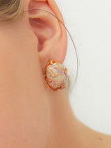 Daily Artistic Gold earring_S(Cream) (6642409111670)
