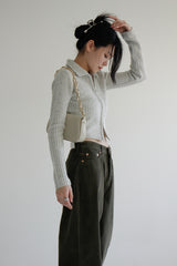 モモ2ウェイニットジップアップ / Momo 2 way knit zip-up (4color)