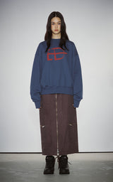 WASHED 2WAY ZIP SKIRT_BROWN