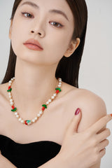 RED TULIP CHOKER 