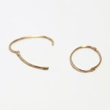 [single earring]14K gold oval earring (m) (6680497553526)