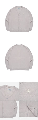 [24SS] シンボルロゴリベットテリーカーディガンGREY