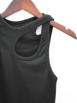 ショルダーカットスリーブレス/Shoulder-cut sleeveless (2color)