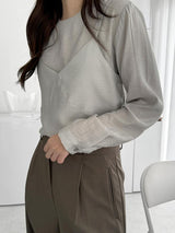 Point bustier blouse (2 colors)