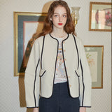 Round Elbow Shaped Jacket (Ivory) (6681259606134)