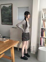 Dini Basic Wool Pintuck Winter Shorts