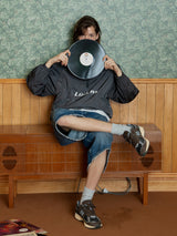 Half zip Windbreaker_Charcoal