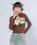 ナッシュニットジップアップジャンパー / NASH KNIT ZIP-UP JUMPER _ BROWN